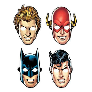 Amscan_OO Games & Favors - Party Hat & Mask Justice Leaue Superhero Mask 8pk