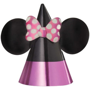 Games & Favors - Party Hat & Mask Minnie Mouse Happy Helpers Cone Hats 8pk