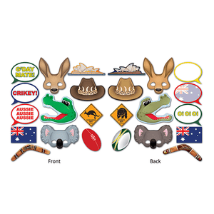 Games & Favors - Photo Props & Fun Signs Australian Photo Booth Props Fun Signs 12pk