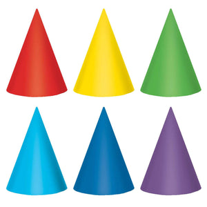 Amscan_OO Hats & Headwear - Hats & Helmets Multi Colour Party Hats 17cm 12pk
