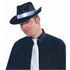 Satin Gangster Hat Black with White Trim Each