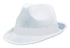 White Fedora Velour Hat 12cm x 30cm Each