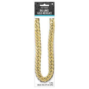 Amscan_OO Jewellery Big Links Bling Gold Necklace Each