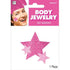 Pink Team Spirit Glitter Star Body Jewelry 13cm x 9cm Each