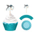 Ahoy Birthday Glittered Cupcake Kit 24pk