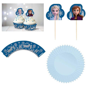 Amscan_OO Tableware - Cupcake Stand & Cases Frozen 2 Glitter Cupcake Kit 24pk