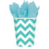 Robin's Egg Blue Chevron Cups 266ml 8Pk