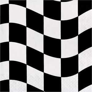 Amscan_OO Tableware - Napkins Black & White Check Lunch Napkins 18pk