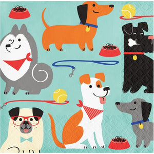 Amscan_OO Tableware - Napkins Dog Party Beverage Napkins 16pk