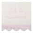 Mermaid Let's Be Mermaids Napkin with Iridescent & Pink Scalloped Fringe 16pk