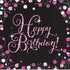 Pink Celebration Happy Birthday Lunch Napkins 33cm 16pk