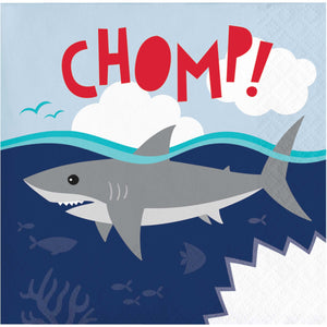 Amscan_OO Tableware - Napkins Shark Party Beverage Napkins 16pk