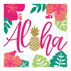 Amscan_OO Tableware - Napkins You Had Me At Aloha Lunch Napkins 16pk