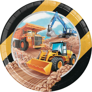 Amscan_OO Tableware - Plates Big Dig Construction Dinner Plates Paper 22cm 8pk