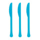 Amscan_OO Tableware - Spoons, Forks, Knives & Tongs Caribbean Blue Kiwi Premium Plastic Knives 20pk