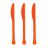Orange Premium Plastic Knives 20pk