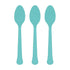 Robin's Egg Blue Premium Plastic Spoons 20pk