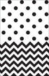 Black & White Chevron Plastic Tablecover 1.37 x 2.59m Each