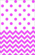 Bright Pink Chevron Plastic Tablecover 1.37 x 2.59m Each