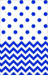 Bright Royal Blue Chevron Plastic Tablecover 1.37 x 2.59m Each