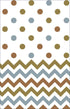 Mixed Metallic Chevron Plastic Tablecover 1.37 x 2.59m Each