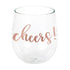 Rose All Day Cheers Stemless Plastic Wine Glass 414ml Each