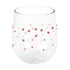 Rose All Day Stemless Wine Glass Dots 414ml Each